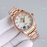 Ladies Omega Seamaster Constellation 34mm Rose Gold Diamond Watch High Copy